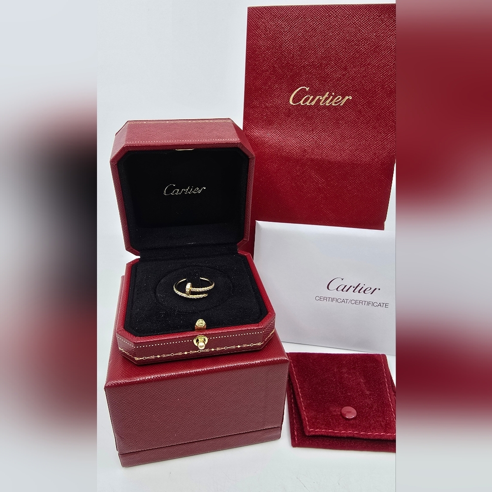 Cartier Juste Une Clou Diamond Ring Small Model Half Paved